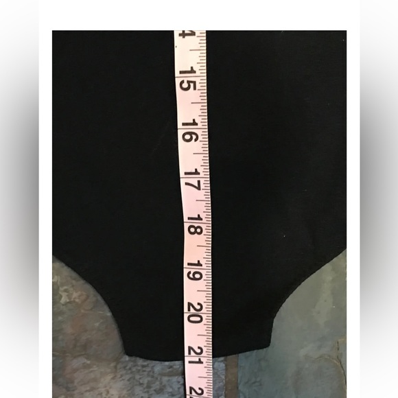 Izod LEOTARD BLACK blue Lacoste ALLIGATOR Logo,  GIRLS Average Dance Ballet VTG - Picture 9 of 10